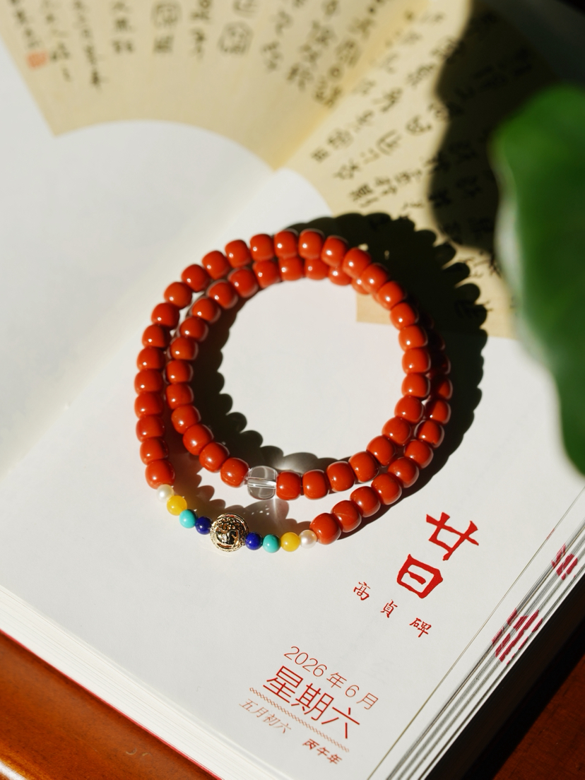 破太岁金珠南红手串