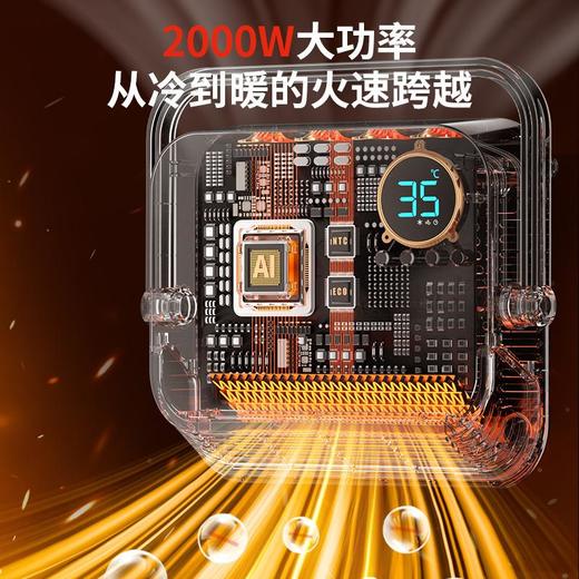 小型暖风机多功能即热式节能冷热取暖器挂壁式电暖器电暖气速热 商品图3