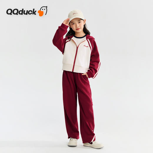 【清仓捡漏】【两件套】【130-165】【可可鸭】女童春秋连帽外套裤子套装 商品图8