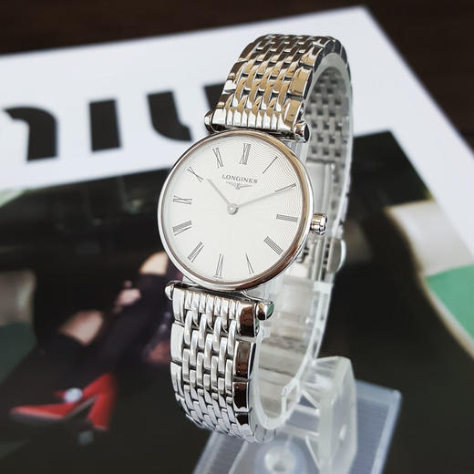 【95新】LONGINES 浪琴L4.209.4.11.6石英机芯24MM（女款）嘉岚系列精钢 070126NJS34 商品图1