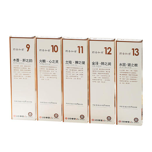 金木水火土五行香  木香火明土培金泽水固 适合瑜伽冥想抄经品茶轮到假期休息环境净化 合香堂 五行药香和香 2盒*50克/盒 商品图4