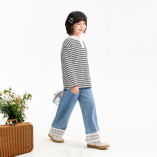 【实体店同款】女童长袖针织衫春季新款安奈儿童装AG611113 商品图3