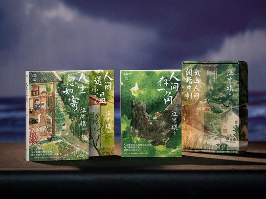 《汪曾祺·我与人间闲话片刻》(珍藏版全3册)，赠1： 2026年月历1套，赠2： 3张原版插画书签，赠3： 《桃花源记》小画1张和可涂画小卡2张， 商品图2