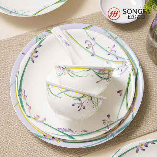 32头兰径寻芳骨瓷釉中餐具 商品图4