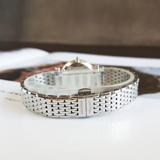 【95新】LONGINES 浪琴L4.209.4.11.6石英机芯24MM（女款）嘉岚系列精钢 070126NJS34 商品图5