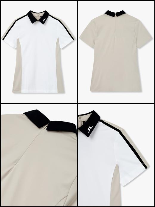 JL家新款女士撞色短袖来啦！本季新款❗️非常有他家风格的款式，当季主推的日常基础款，上身非常高级大气，不同于前两年全部追求廓形宽松的版型，最近几季的版型都更显瘦舒适，到底有多好穿，你们自己来体会 ！ 商品图5