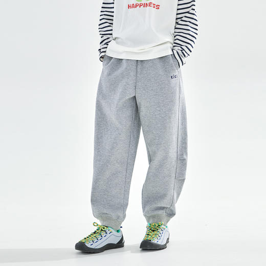 冰灰蓝预售4.12发 藏青色 花灰色预售4.8发  cicochild26年春新款亲子中大女童云感上学裤双面针织束脚运动裤 商品图4