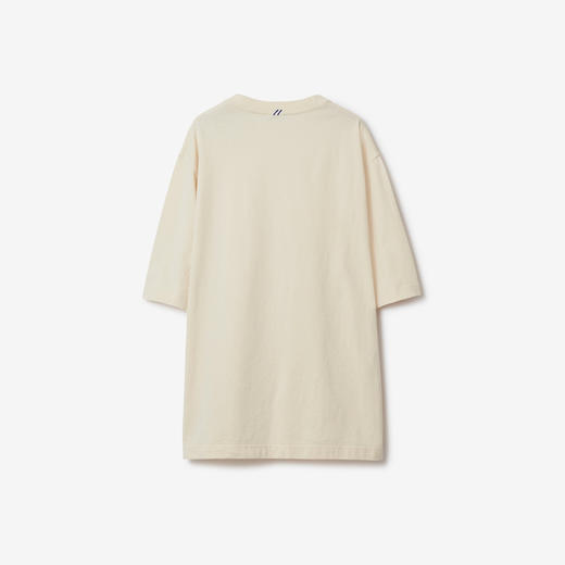 BURBERRY 巴宝莉 男士马术骑士徽标贴花棉质圆领短袖T恤 皂白色 8080813 B7348 商品图1