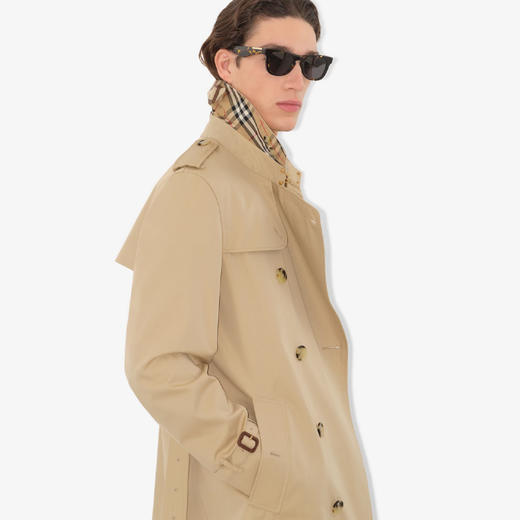 BURBERRY 巴宝莉 男士肯辛顿版型 – 短款 Heritage Trench 束腰风衣 蜂蜜色 8079390 A1366 商品图5
