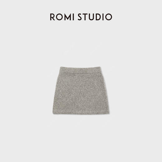 ROMI STUDIO“老钱复古”羊毛混纺夹花立体微A半身裙 RWDSX62251 商品图1