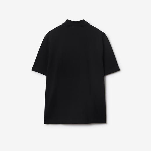 BURBERRY 巴宝莉 男士马术骑士刺绣徽标棉质短袖 Polo 衫 黑色 8083600 A1189 商品图1
