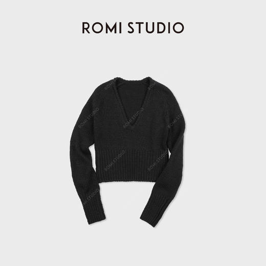 ROMI STUDIO“经典学院”羊毛针织棱格宽松套头毛衫 RWDSS61765 商品图2