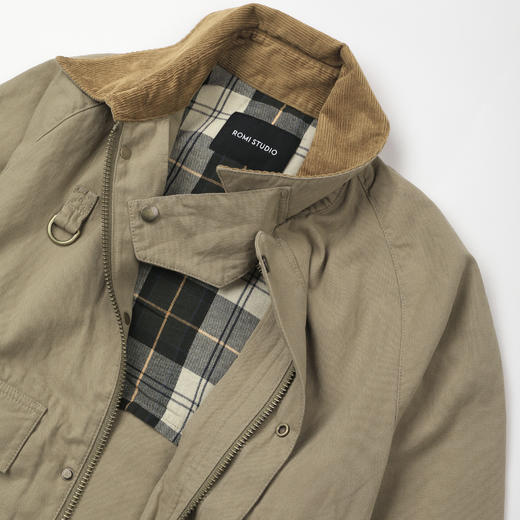 ROMI STUDIO“美式复古”牛津纺撞色格纹翻领夹克外套RWCAWY4932 商品图3