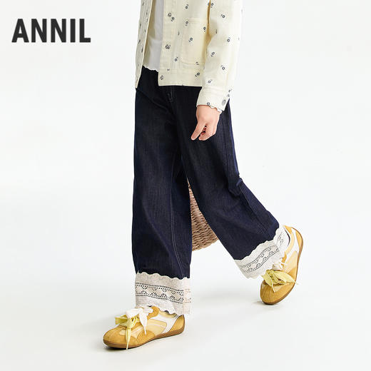 【实体店同款】女童全腰长裤春季新款安奈儿童装AG616114 商品图1