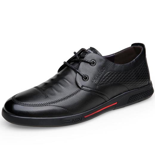 2025秋冬季头层牛皮男鞋中老年耐磨休闲鞋真皮圆头透气皮鞋 商品图4