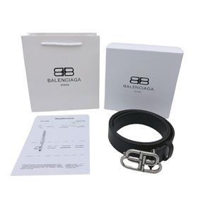 芭黎世家，BB标志平滑扣大号，男款黑色