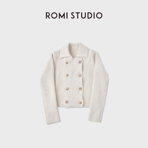 ROMI STUDIO“复古优雅”精梳棉元宝织立体廓形毛织外套 RWCSWG3043 商品图1