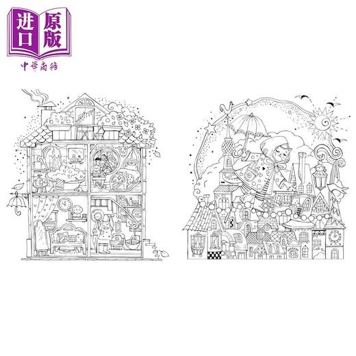 【中商原版】【德文版】德国涂色书 小小冒险乐园 德国插画师Rita Berman 德文原版 Das Land der kleinen Rita Berman 商品图2