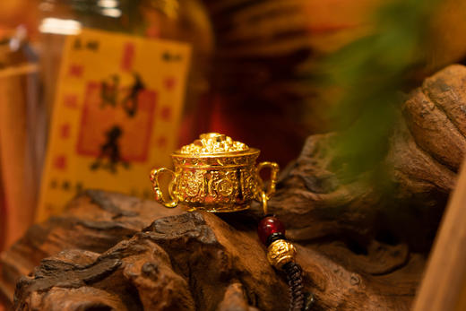 ²【灵顺寺财神庙】转运聚宝盆小挂件 材质铜镀金 HM02-CRMM-XJJ 商品图7