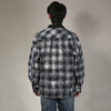 DRONKOO 2026 翻领撞色领左贴袋满幅做旧撞色格纹中厚衬衣外套 商品缩略图4