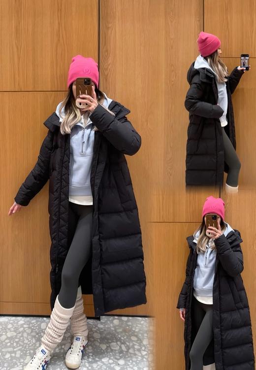 工厂特价lu长款9格白鹅绒羽绒服 商品图11