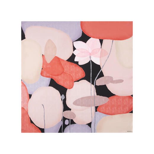 万事利“荷和美美”双面印花大方巾 商品图5