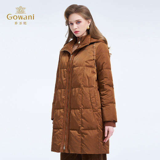 乔万尼连帽休闲减龄宽松保暖90白鸭绒羽绒服ED4T789 商品图1