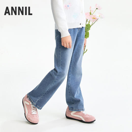 【实体店同款】女童全腰牛仔裤春季新款安奈儿童装AG616113 商品图2