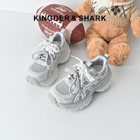 经典鲨2026年春季专柜新品网面系带透气跑步休闲鞋老爹鞋女KW502-617021