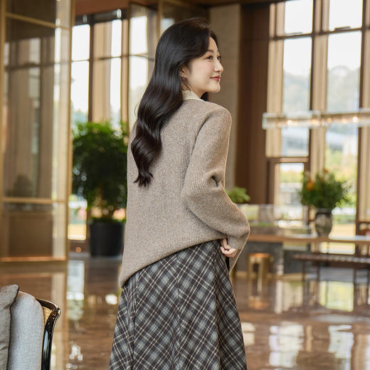 奢姿大码女装2025冬季时尚小熊装饰针织开衫胖妹妹气质甜美上衣9654691138 商品图3