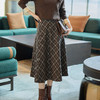 奢姿大码女装2025冬季时尚格纹设计半身裙胖妹妹气质复古显瘦裙子9954435237 商品缩略图1
