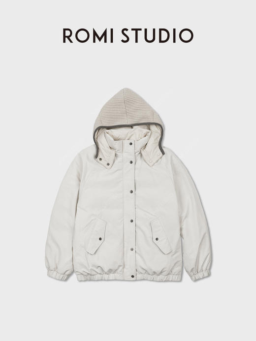 ROMI STUDIO90白鹅绒蓬松轻盈一手长廓形连帽羽绒外套RWCWWG5706 商品图5