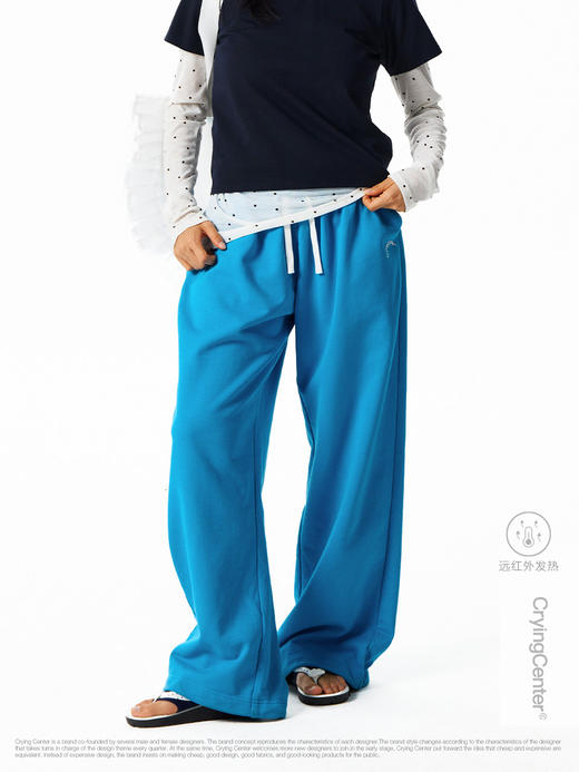 CryingCenter萤石蓝高饱和休闲宽松直筒卫裤长裤跳舞裤哭喊中心 商品图2