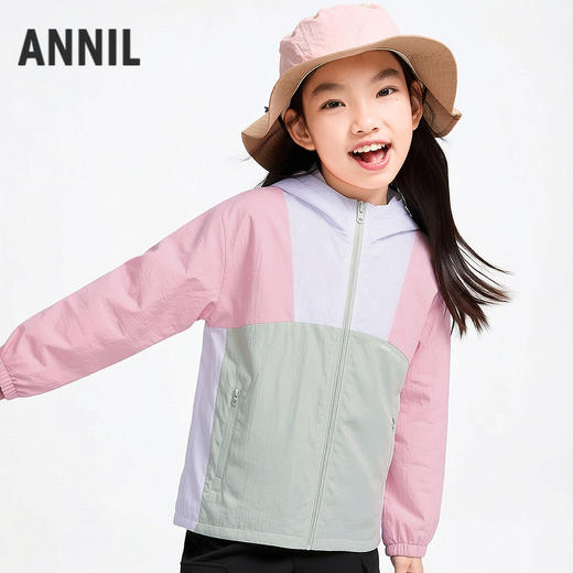 男女童外套防晒服夏季新款安奈儿童装EM625681 商品图1
