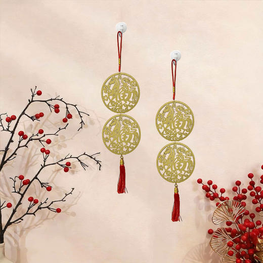 福字挂件马年金福吊件福字门贴马年生肖新年福字挂件客厅高档大号 商品图2