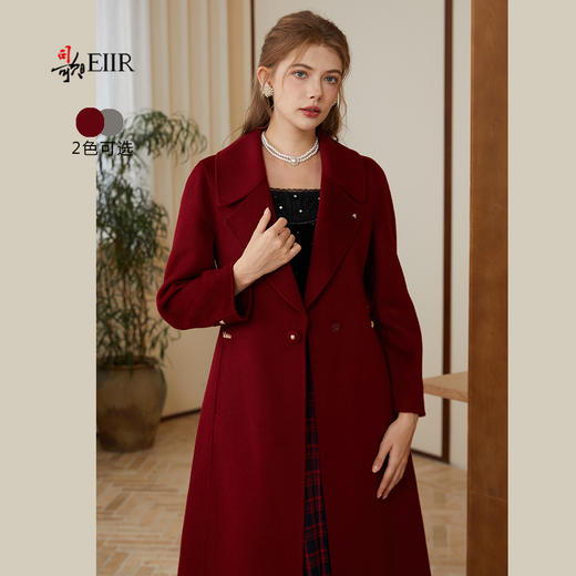 司歌绵羊毛双面尼中长大衣收腰秋冬女Q92G033 商品图4