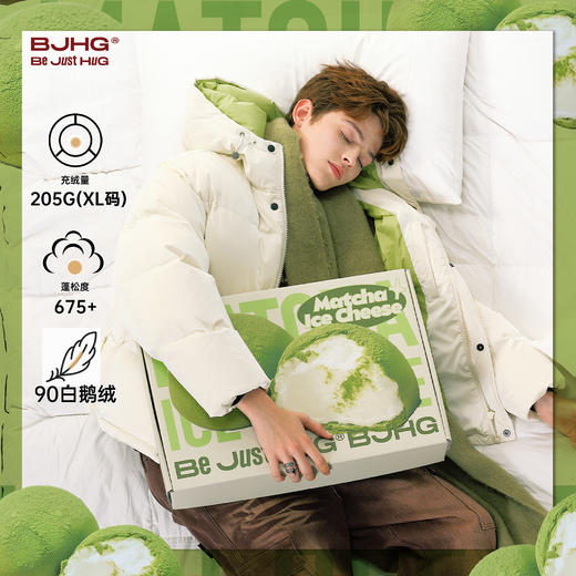 BJHG不计后果甜品鹅绒服女款冬季加厚面包服连帽羽绒服90绒外套男 商品图1