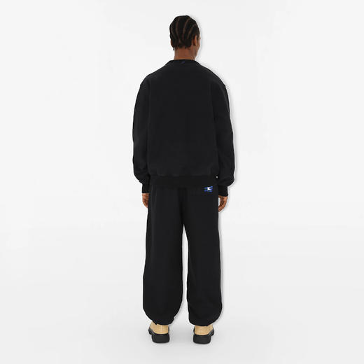 BURBERRY 巴宝莉 男士马术骑士设计贴花棉质慢跑裤 黑色 8085405 A1189 商品图5