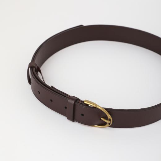 ROMI STUDIO树膏皮光滑纹理英伦风棕色腰带RWCLP37120 商品图1