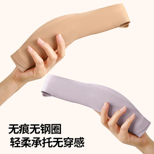T1-【B-F杯】【大胸显小 双提拉防下垂】润微无痕内衣女收副乳聚拢调整型薄款文胸  提拉云影 商品图7