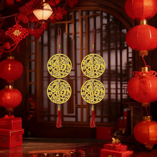 福字挂件马年金福吊件福字门贴马年生肖新年福字挂件客厅高档大号 商品图1