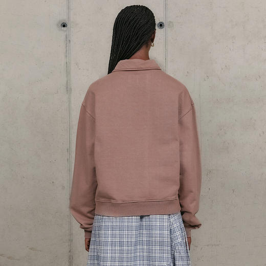 Story mfg GEO PULLOVER 男女中性款复古半拉链串珠卫衣 商品图2