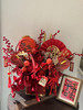 红色竹编花篮 商品缩略图1
