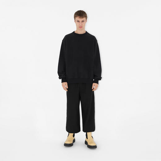 BURBERRY 巴宝莉 男士马术骑士徽标贴花棉质卫衣 黑色 8082093 A1189 商品图3