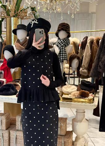 【门店同款】ENJOY冬季“暖冬软糖”波点针织三件套 169250646 商品图2