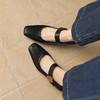 阿么手工女鞋法式复古一字带玛丽珍鞋百搭真皮粗跟浅口单鞋4.2CM 商品缩略图2