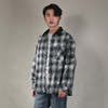DRONKOO 2026 翻领撞色领左贴袋满幅做旧撞色格纹中厚衬衣外套 商品缩略图3