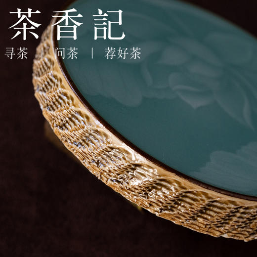 茶香记荷叶田田盖置青瓷陶瓷摆件镇纸笔搁赏玩清雅诗意茶道配件 商品图1