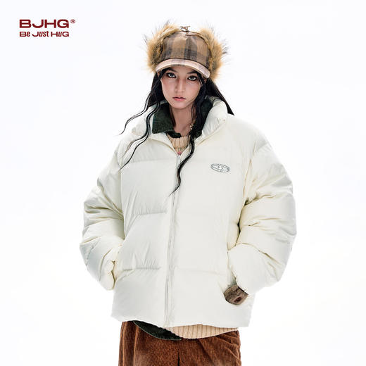 BJHG不计后果短款羽绒服男款冬季加厚2025新款90绒立领贴贴外套女 商品图2
