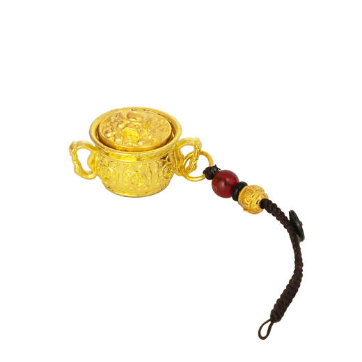 ²【灵顺寺财神庙】转运聚宝盆小挂件 材质铜镀金 HM02-CRMM-XJJ 商品图11